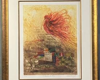Nissan Engel Firebird Lithograph Signed