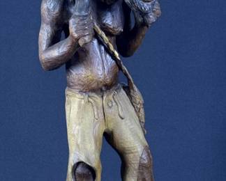 Carved Wooden African Statue Emile Jr Louis