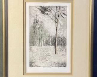 Silver Forest Etching by Frank Kaczmarek Signed