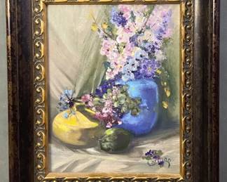 Floral Oil Painting Signed