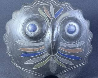 Vintage Mexican Ceramic Pottery Owl