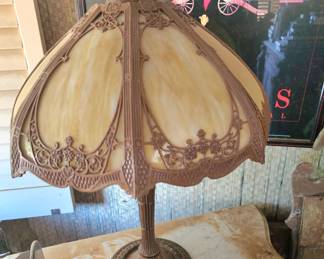 rare Slag glass lamp