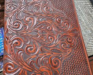 leather toiled photo album