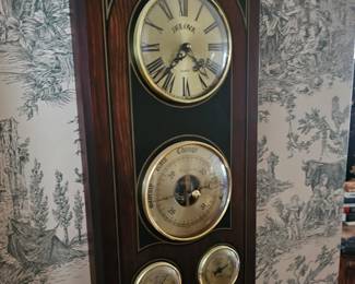 Mid-century weather station clock