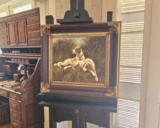 Easel with art, sold separately