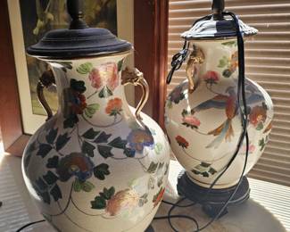 Asian inspired lamps, no shades