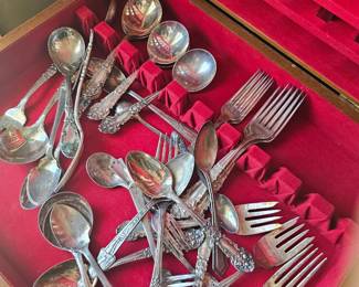 plated flatware set