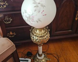 antique hurricane lamp