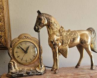 vintage horse clock