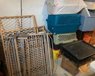 animal crates and carriers, gates and room dividers
