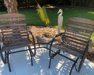 Wooden glider set, one piece