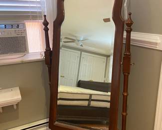 Cherry tall standing mirror