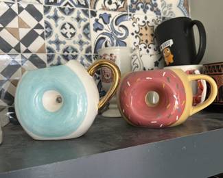 Fun donut and coffee mugs $5 each