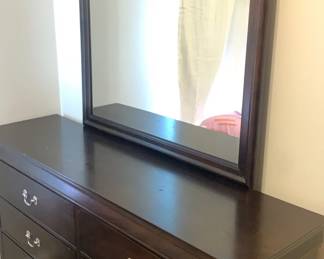 Dresser With Attached Mirror