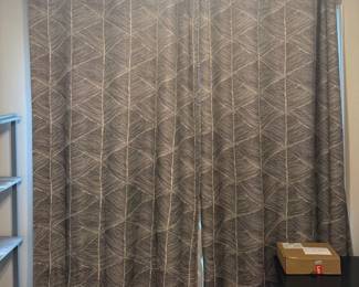 Black Grey Curtains with Rod