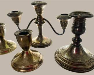 Sterling Silver Candelabra Candle Holders