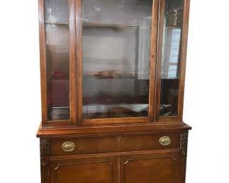 MahoganyType Wood China Cabinet