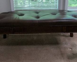 Leather Bench Ottoman