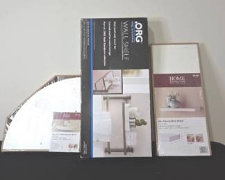 Lot of 3 Wall Shelves Functional Decorative Assortment