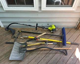 RYOBI Gas Weedwhacker And More Tool Lot