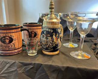 Beer Stein, Whiskey Mugs, Margarita Glasses Shot Glass