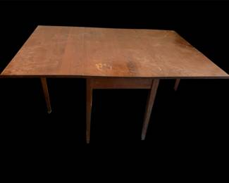 Brown Wooden Drop Leaf Table