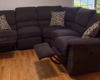 LaZBoy 3 Piece Sectional Brown Couch