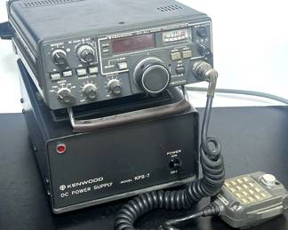 Vintage ham raido Kenwood 2m All Mode Transceiver TR 9000 and a Kenwood DC Power Supply Model KPS-7