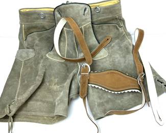 Vintage German Leather Lederhosen