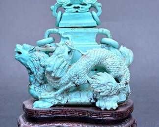 Chinese carved turquoise  
