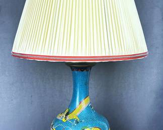 Chinese Cloisonne Dragon Vase which has been converted into a table lamp 