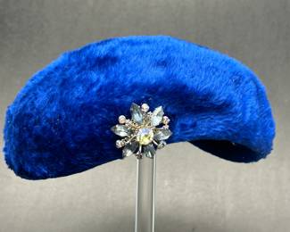 Vintage Ladies Hat with Rhinestones