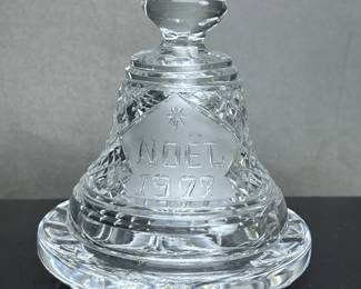 Waterford crystal Christmas Noel 1977 bell and base