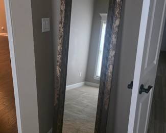 Large metal framed mirror