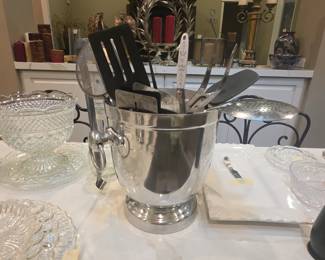 Silverware, serving pcs in kitchen