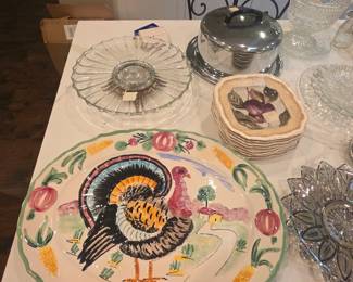 Turkey platter in kitchen