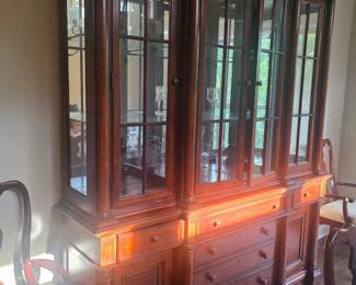 Large & lovely Thomasville China cabinet - great storage on bottom & lots of display area on top