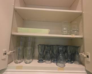Glasses sets in kitchen