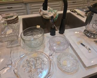 Collectible glass in kitchen