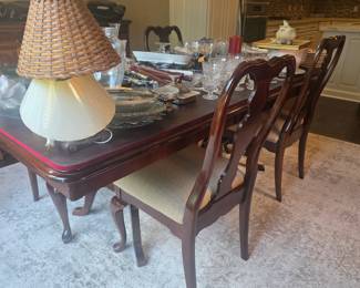 Dining room table with matching chairs