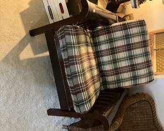 Futon Chair.  Chair opens to make a short futon bed