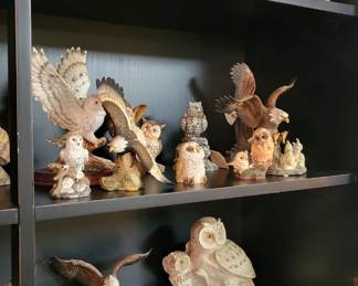 Owl and Eagle figurine collections