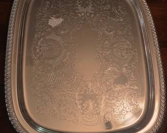 Extra large silver plated platter
