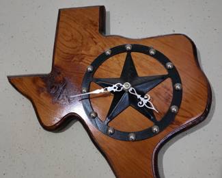 Texas wood clock