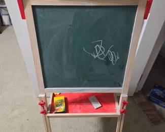 Children's 3 in 1 easel 
• chalk board
• magnet
• art/drawing paper