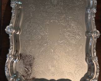 Extra large silver plated platter