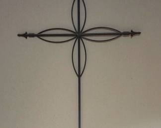 Approx 2' X 4' wrought- iron cross