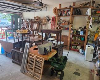 Furniture, yard chemicals, humidifier, spreader 