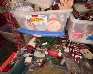 Ribbons, Christmas signs, Berry garlands, Candy canes,  