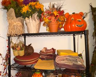 Pooh Bear Pumpkin, Fall Linens,  Fall silk flowers, Twig pumpkins